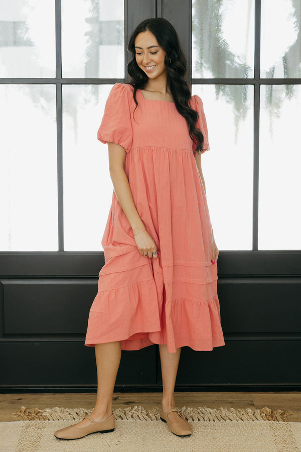 Grandview Dress-Peachy Pink