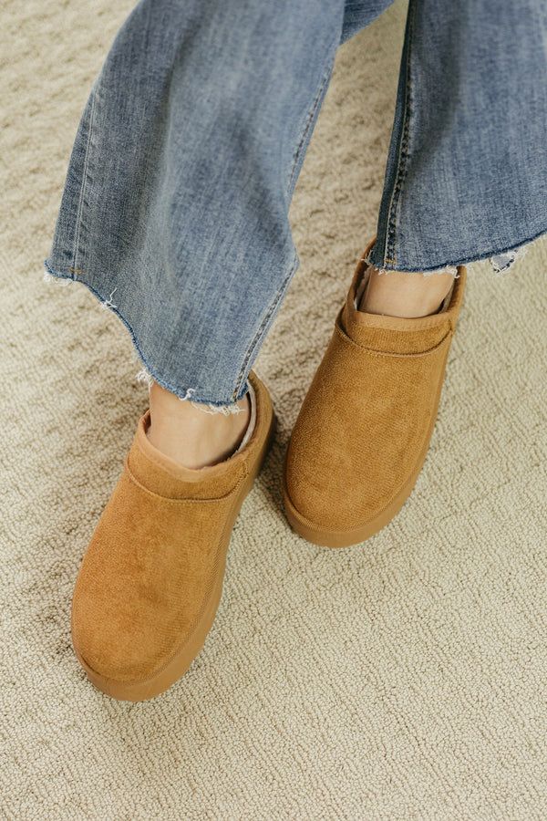 Blaney Platform Slippers-Tan
