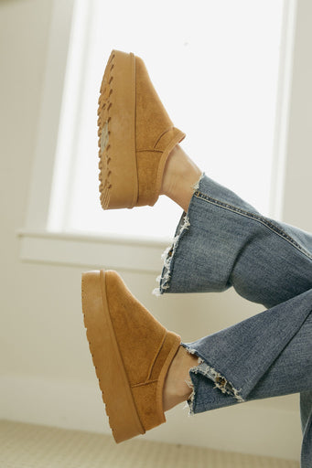 Blaney Platform Slippers-Tan