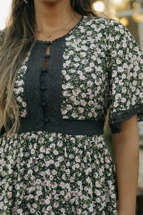 Isabella Dress-Midnight Floral