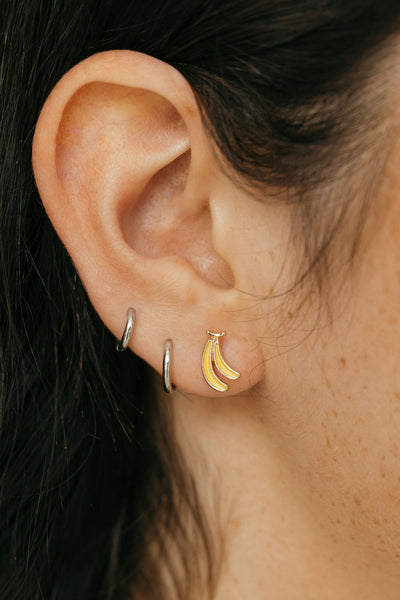 Banana Stud Earrings-Gold
