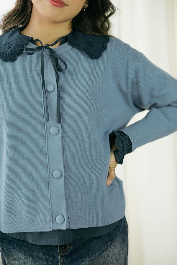 Marcie Cardigan-Dusty Blue