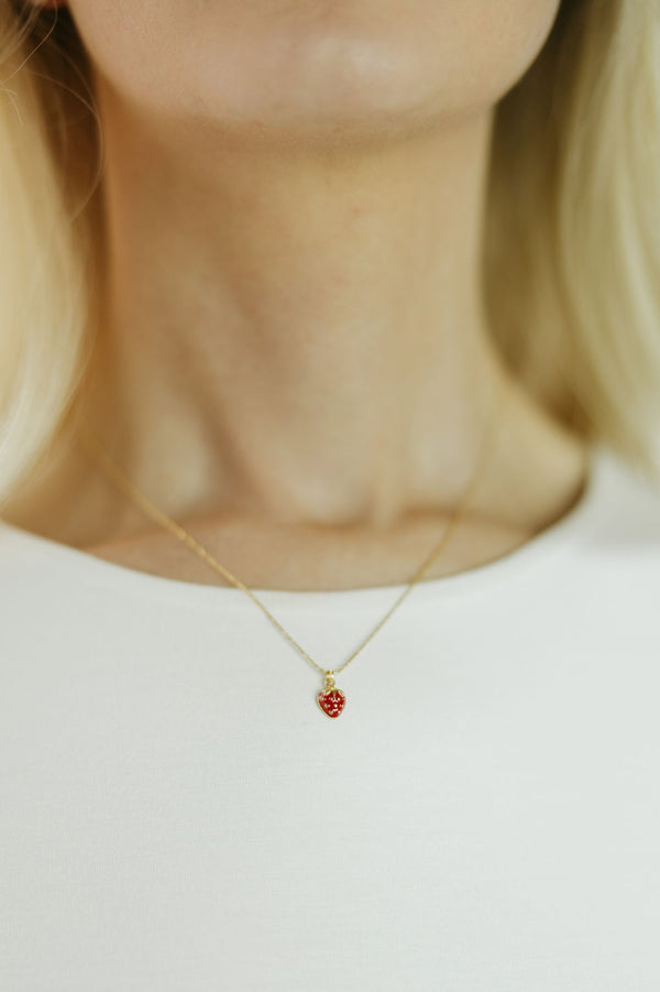 Strawberry Necklace-Gold