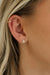 Melanie Heart Stud Earrings-Gold
