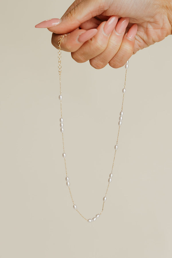 Persephone Pearl Necklace-Gold