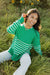 Jaide Sweater-Green/Ivory