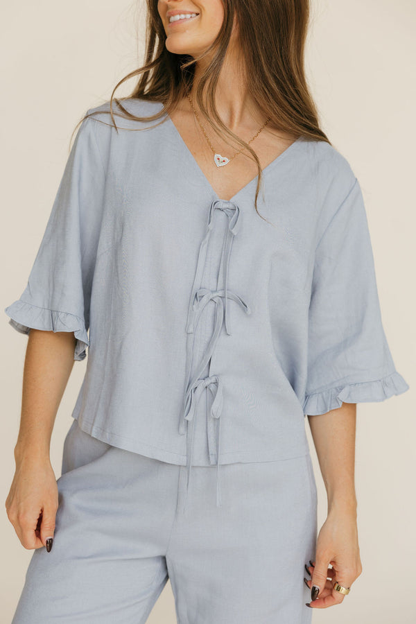 Maya Top-Slate Blue