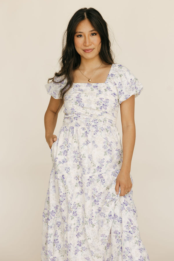 Hyacinth Dress-Purple Floral