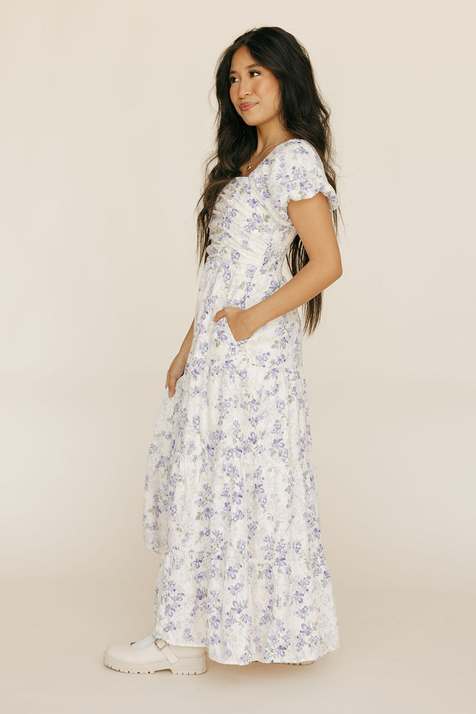 Hyacinth Dress-Purple Floral