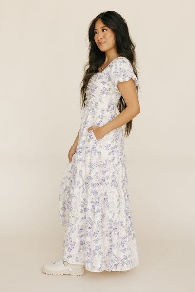 Hyacinth Dress-Purple Floral