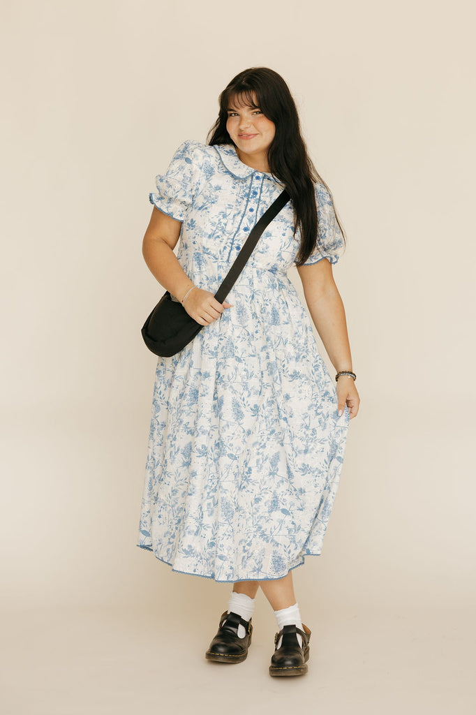 Colette Dress-Blue Floral
