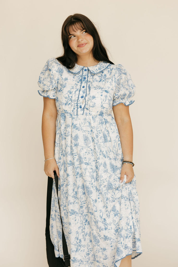 Colette Dress-Blue Floral