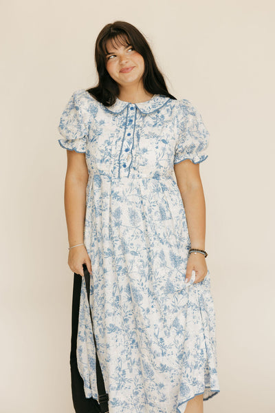 Colette Dress-Blue Floral