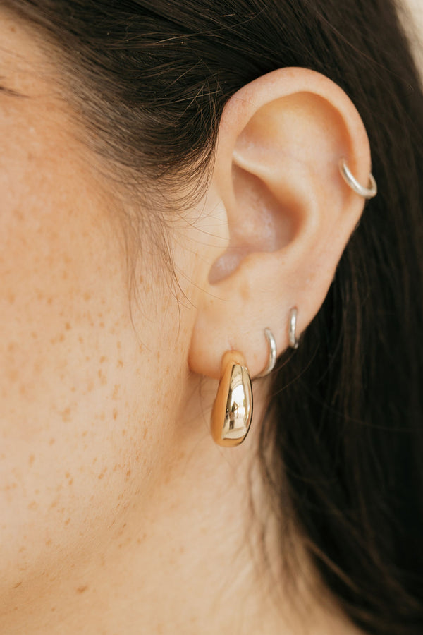 Bria Hoop Earring Set-Gold
