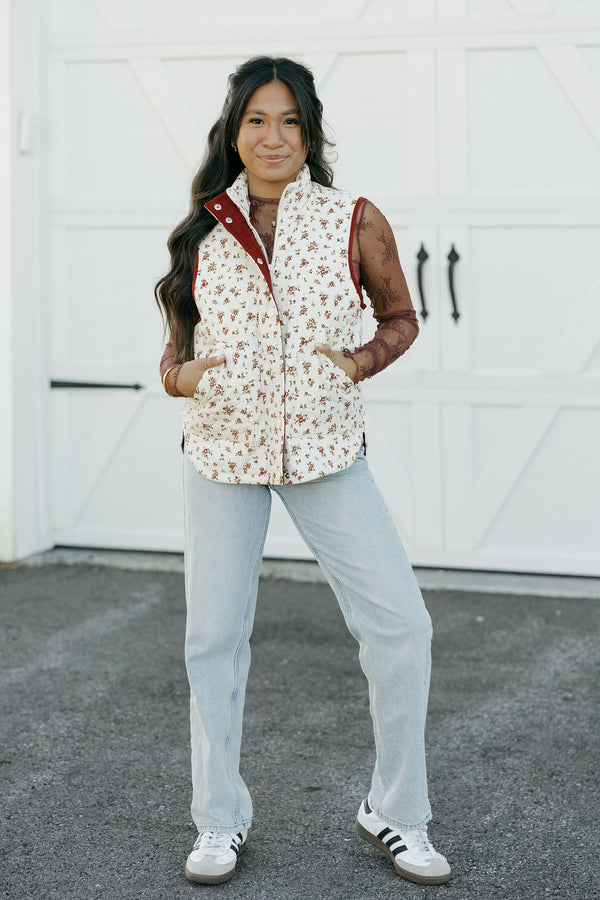 Esther Vest-Cream Floral