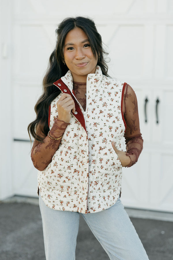 Esther Vest-Cream Floral