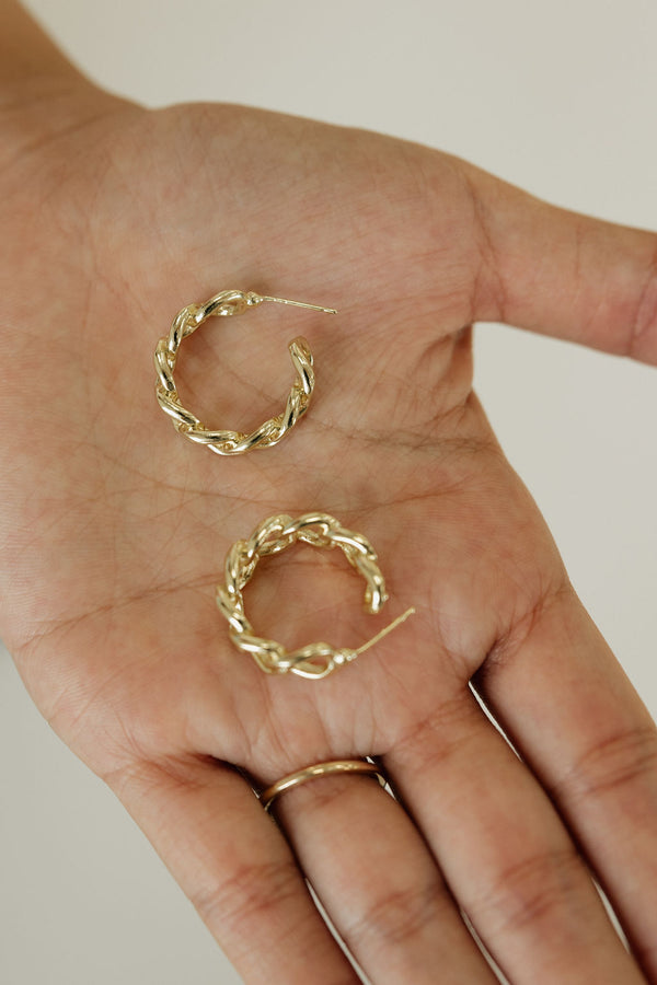 Chain Link Hoop Earrings