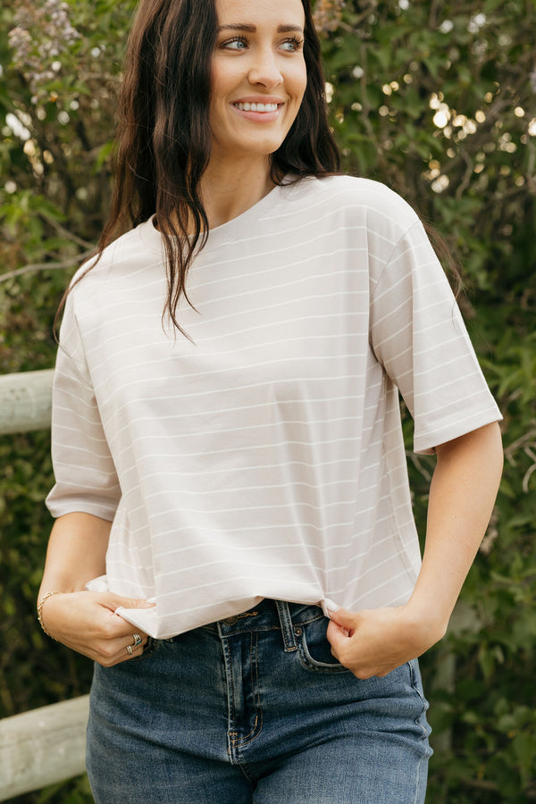 Stanley Tee-Grey/White