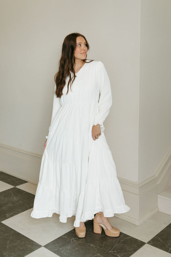 Sophia Dress-White