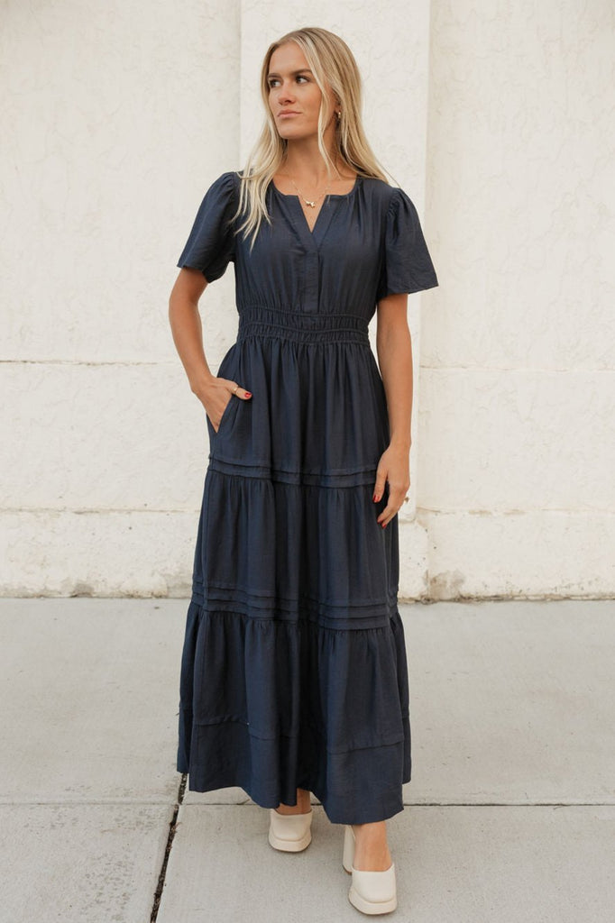 Caribbean Dress-Navy