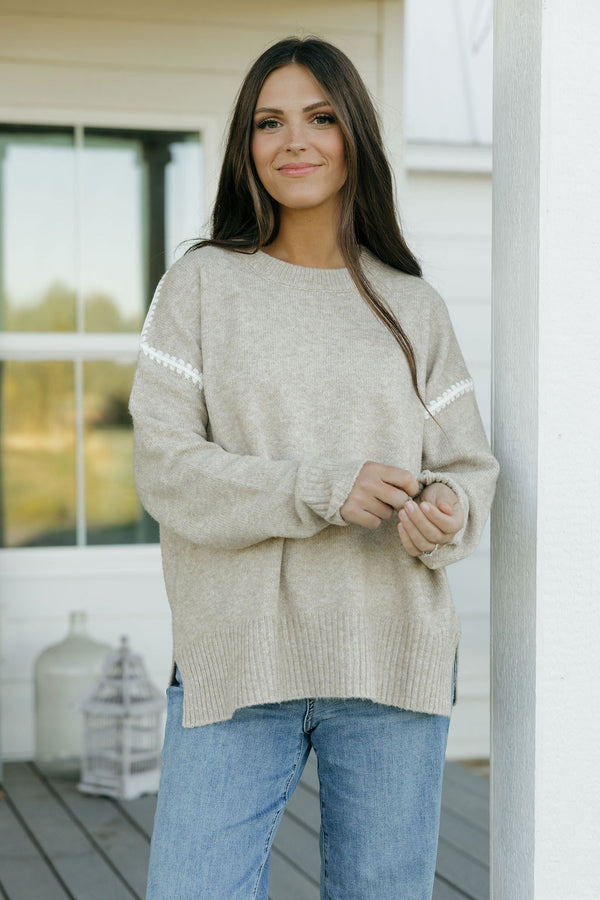 Savannah Sweater-Taupe