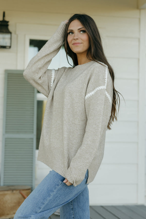 Savannah Sweater-Taupe