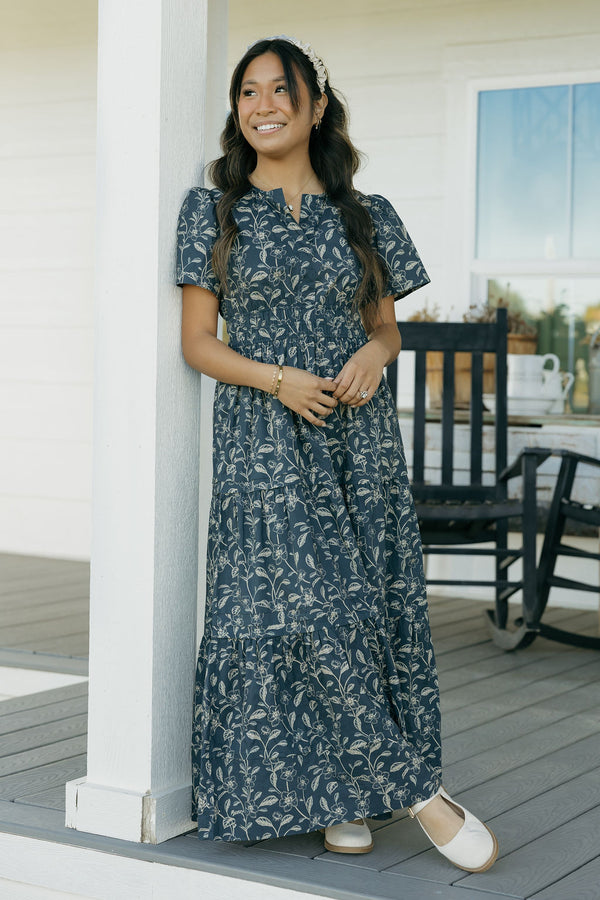 Caribbean Dress-Midnight Floral