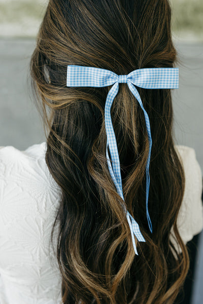 Polly Hair Bow-Blue