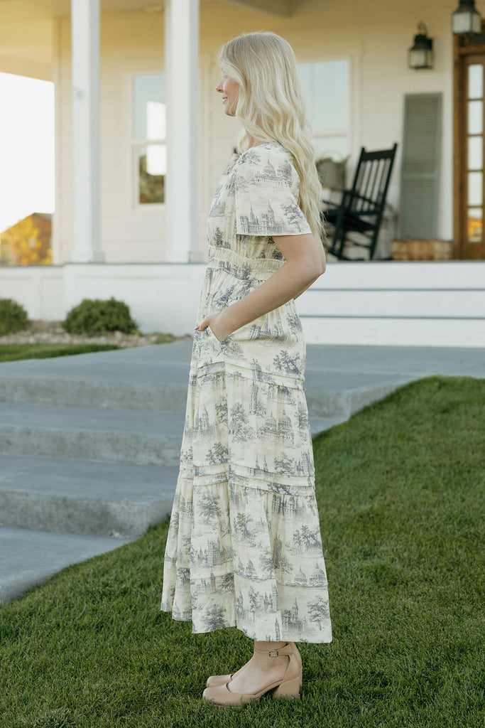 Caribbean Dress-Cream Multi 3XL / Neutral