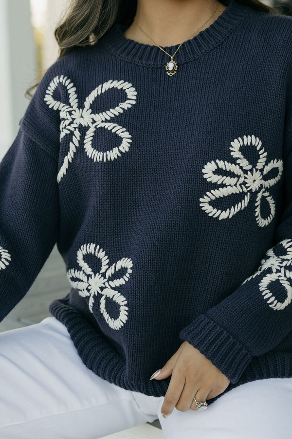 Shanna Sweater-Navy