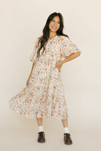 Posey Dress-Cream Floral