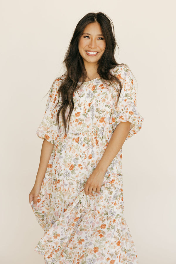 Posey Dress-Cream Floral