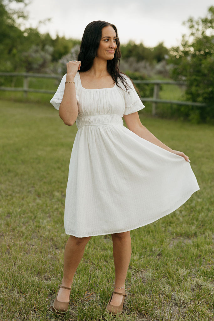 Kensington Dress-Ivory Love Olive Co Kensington Dress-Ivory Love Olive Co