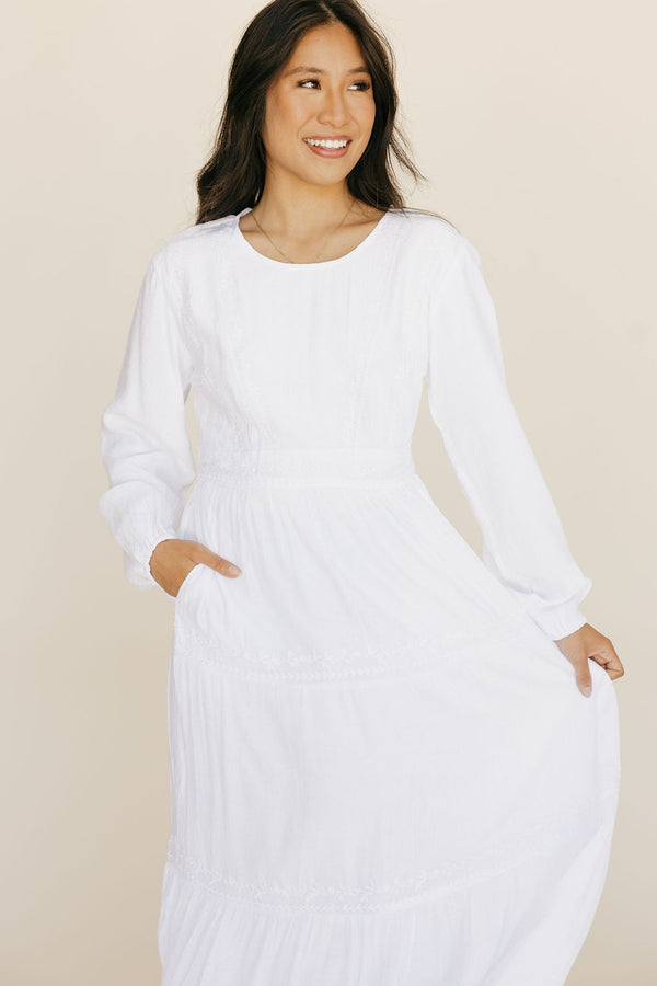Rosalee Dress-White