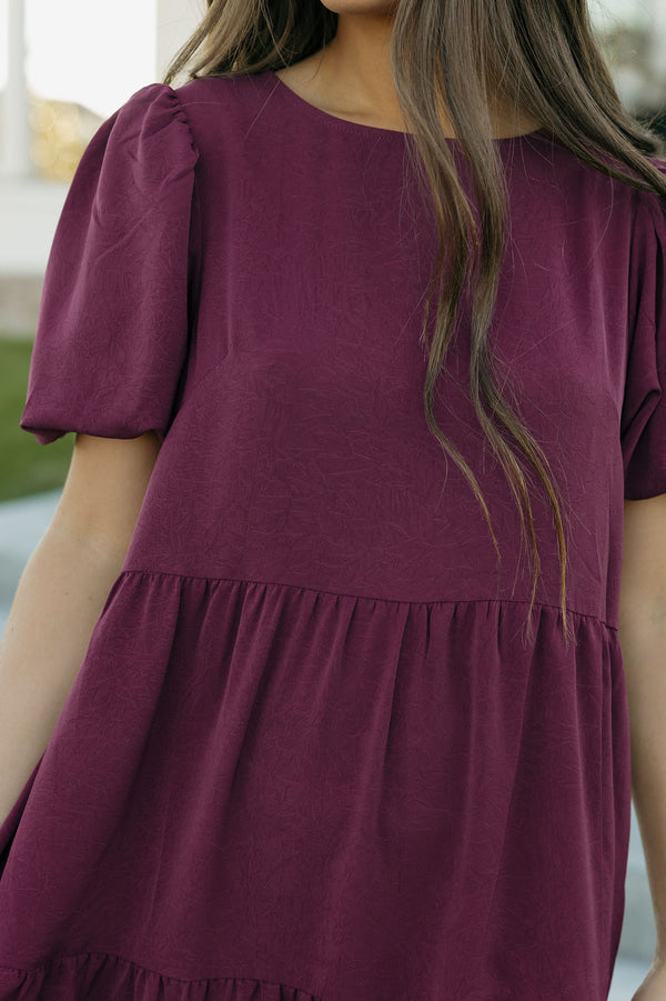 Harley Dress-Maroon