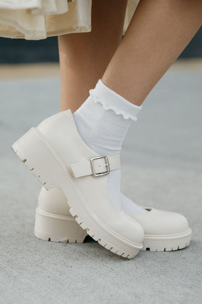 Sydney Mary Janes-Cream