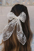 Lace Hair Bow-Ivory