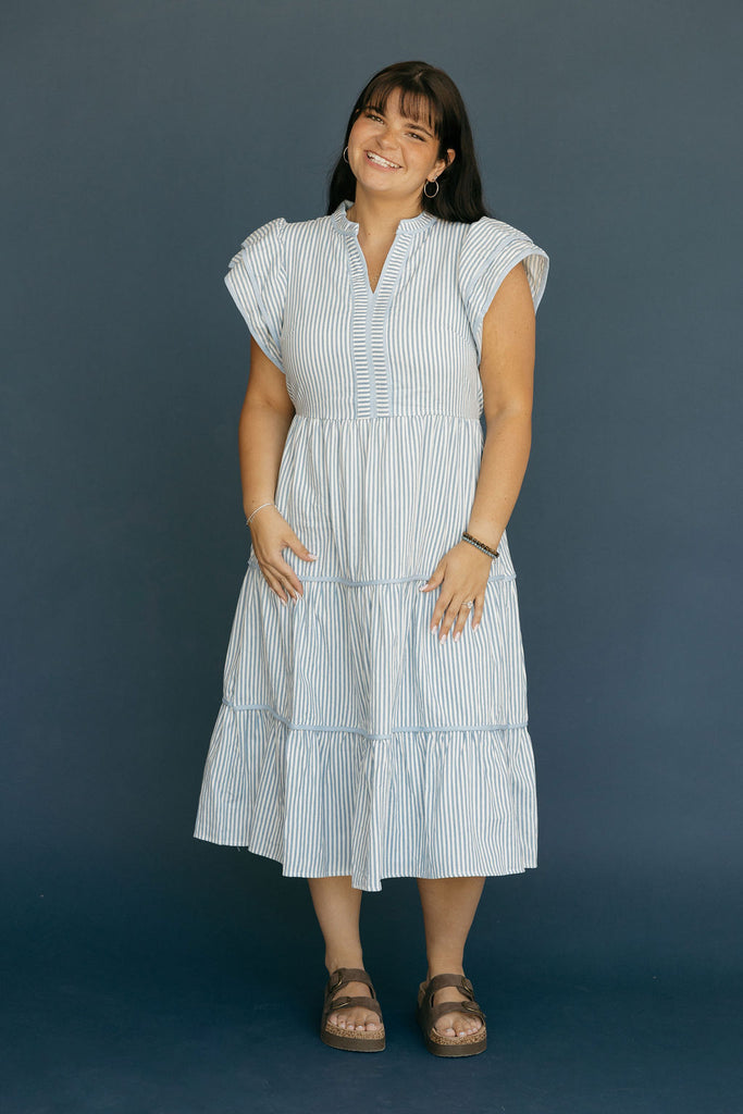 Cassidy Dress-Blue Stripe