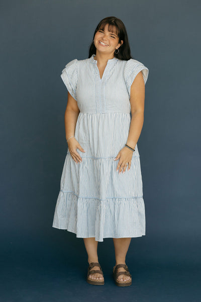 Cassidy Dress-Blue Stripe