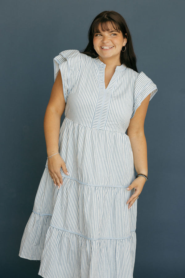 Cassidy Dress-Blue Stripe