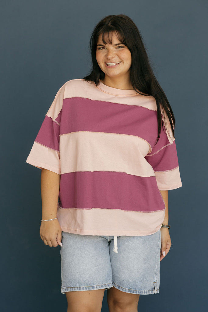 Kora Tee-Salmon/Mauve