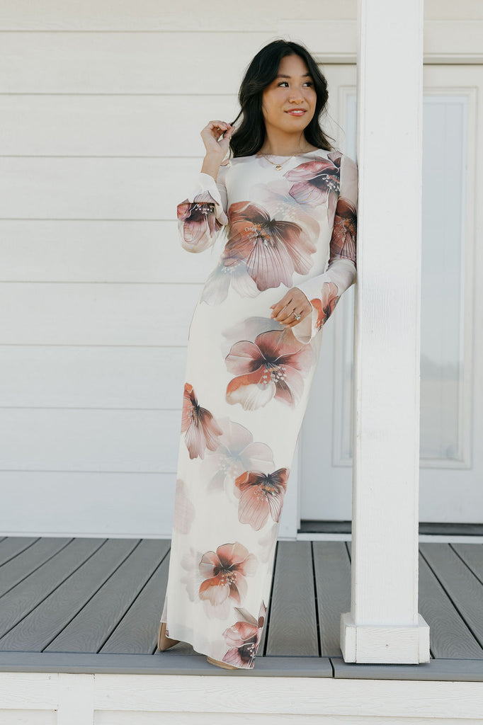 Sabrina Dress-Ivory Floral
