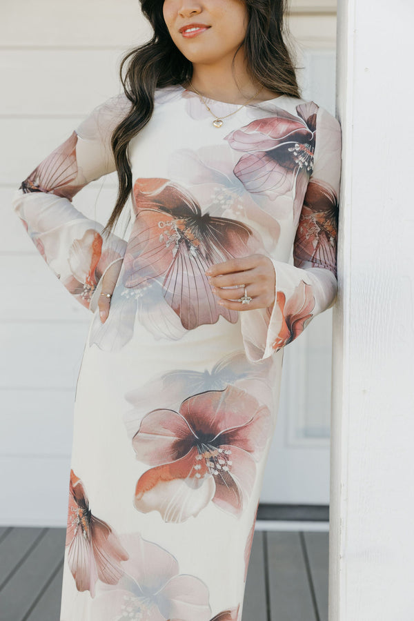 Sabrina Dress-Ivory Floral