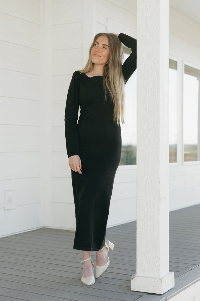 Addison Dress-Black L / Black