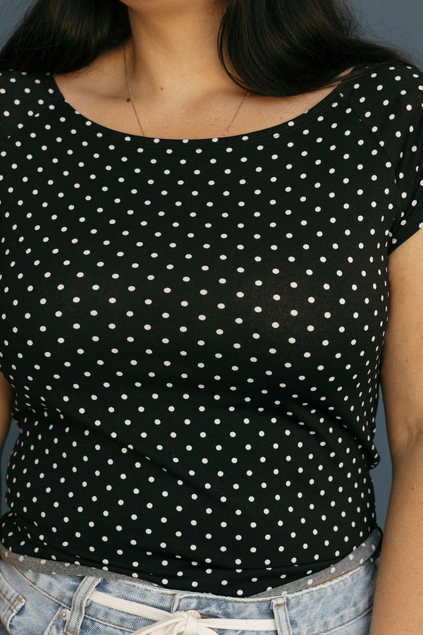 Birdie Top-Black/White