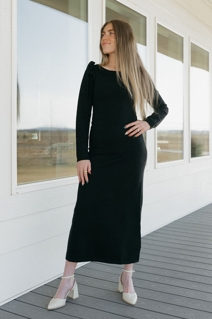 addison black dress Delfi Collective