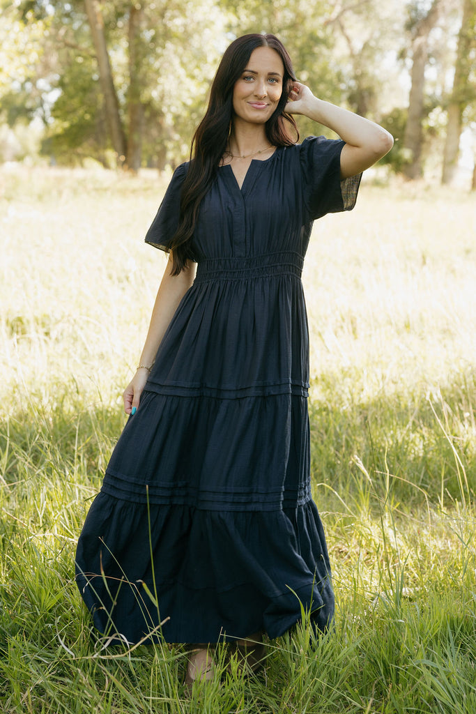 Caribbean Dress-Navy