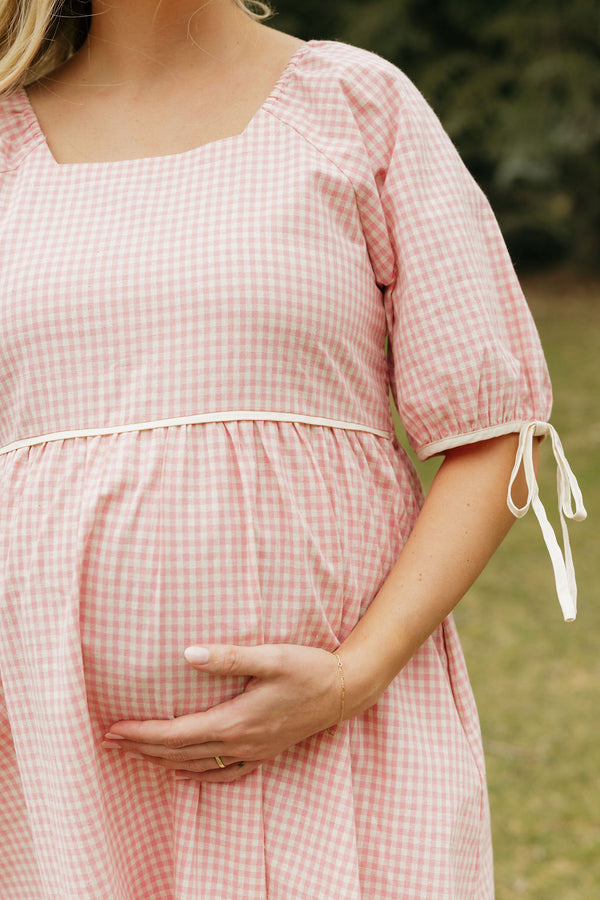 Jensyn Dress-Pink Gingham