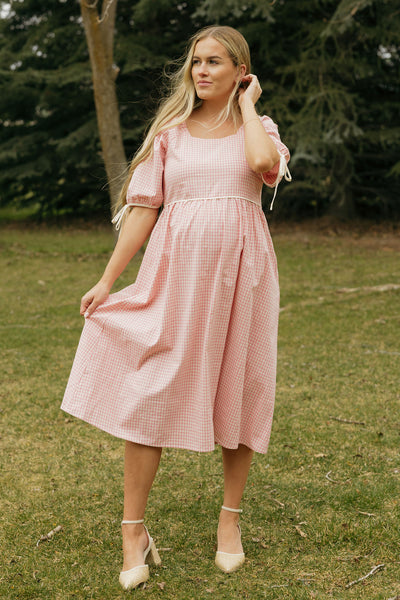Jensyn Dress-Pink Gingham