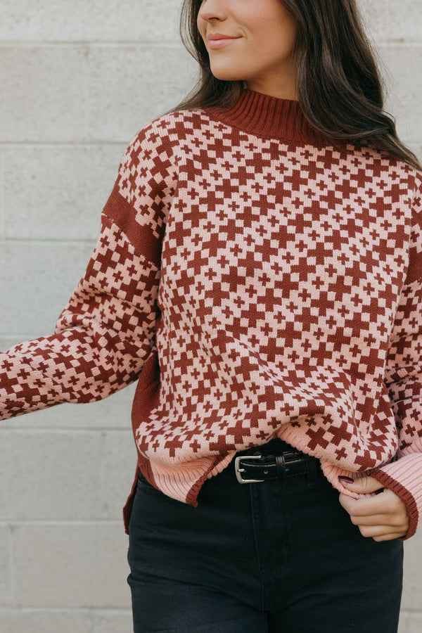 Clarissa Sweater-Rust Pink